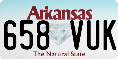 AR license plate 658VUK
