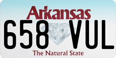 AR license plate 658VUL