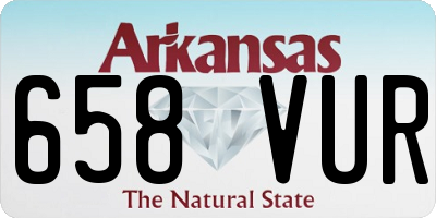 AR license plate 658VUR