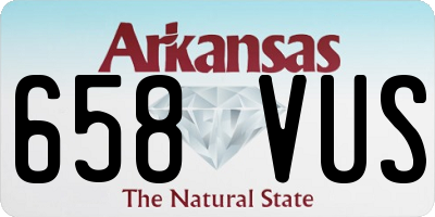 AR license plate 658VUS
