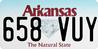 AR license plate 658VUY