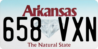 AR license plate 658VXN