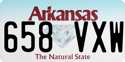 AR license plate 658VXW
