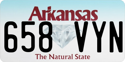 AR license plate 658VYN