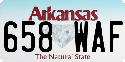 AR license plate 658WAF