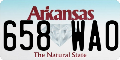 AR license plate 658WAO