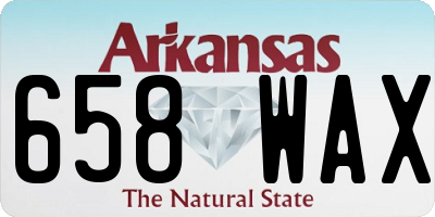 AR license plate 658WAX