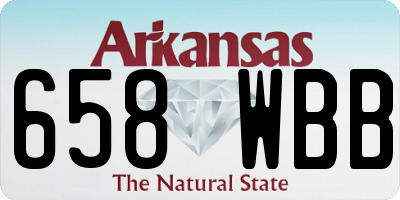 AR license plate 658WBB