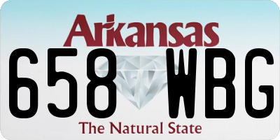AR license plate 658WBG