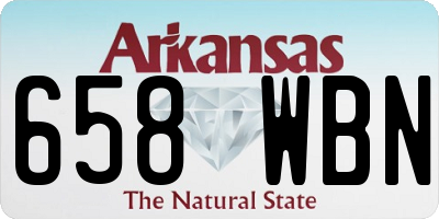 AR license plate 658WBN