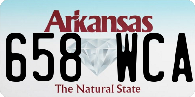 AR license plate 658WCA