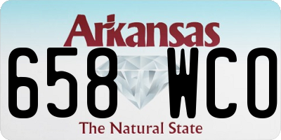 AR license plate 658WCO
