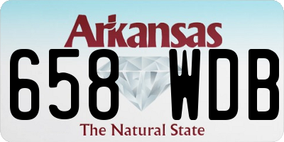 AR license plate 658WDB