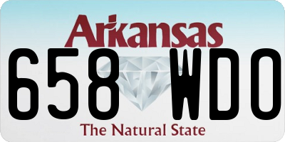 AR license plate 658WDO