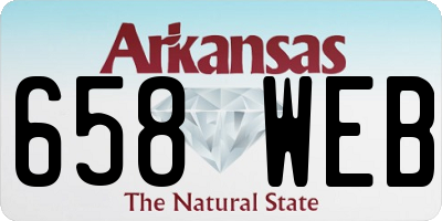 AR license plate 658WEB