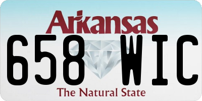 AR license plate 658WIC
