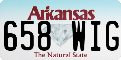 AR license plate 658WIG