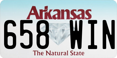 AR license plate 658WIN