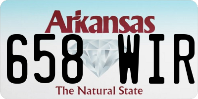 AR license plate 658WIR