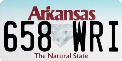AR license plate 658WRI
