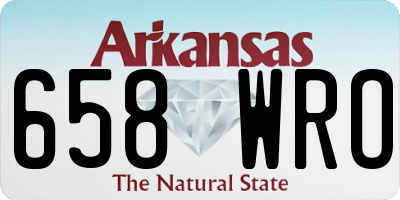 AR license plate 658WRO