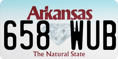 AR license plate 658WUB