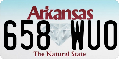 AR license plate 658WUO