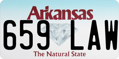 AR license plate 659LAW