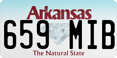 AR license plate 659MIB