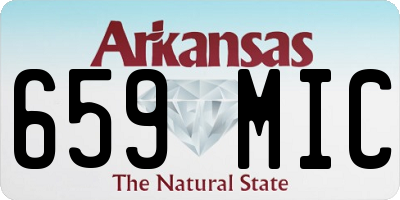 AR license plate 659MIC