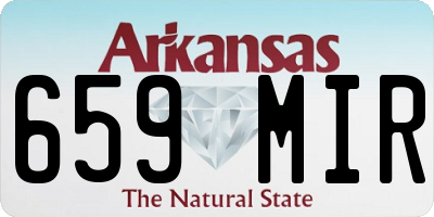 AR license plate 659MIR