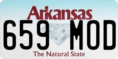 AR license plate 659MOD