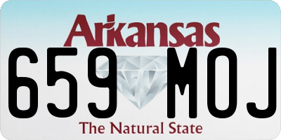 AR license plate 659MOJ