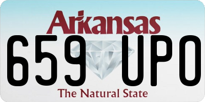 AR license plate 659UPO