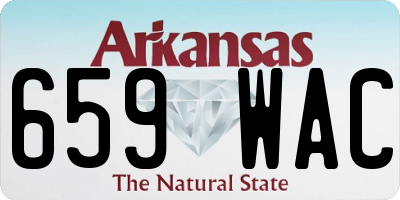 AR license plate 659WAC