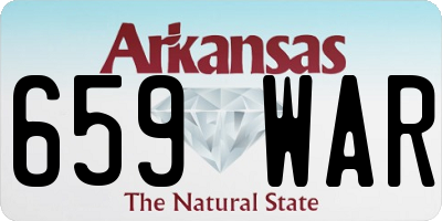 AR license plate 659WAR