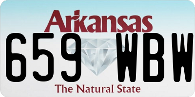 AR license plate 659WBW