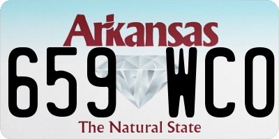 AR license plate 659WCO
