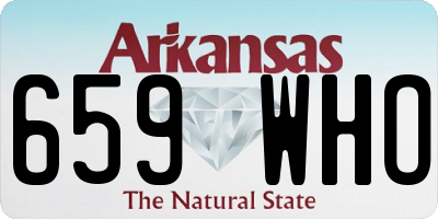 AR license plate 659WHO