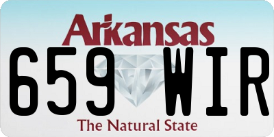 AR license plate 659WIR