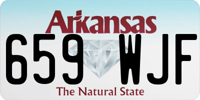 AR license plate 659WJF