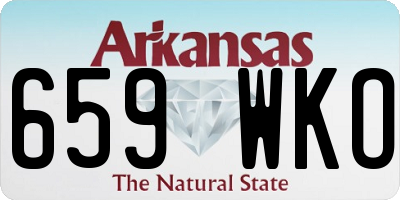 AR license plate 659WKO