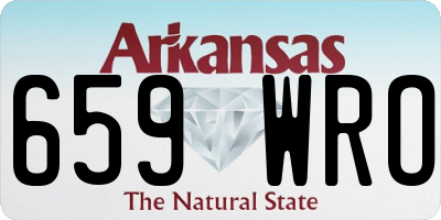 AR license plate 659WRO