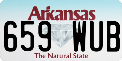 AR license plate 659WUB
