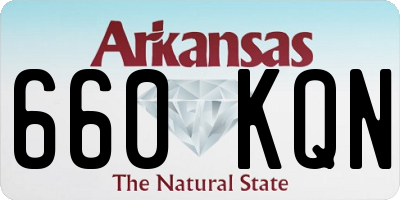 AR license plate 660KQN