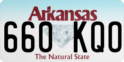 AR license plate 660KQO