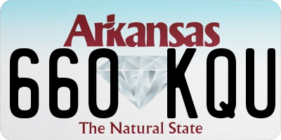 AR license plate 660KQU