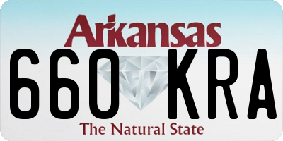 AR license plate 660KRA