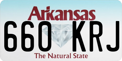 AR license plate 660KRJ
