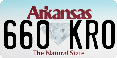 AR license plate 660KRO